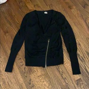 Jcrew cardigan with zipper detail
